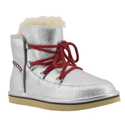 Угги женские UGG Mini Lodge Leather Silver фото-6