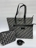 Женская сумка Dior Oblique из жаккардовой ткани 32/30/13 фото-1