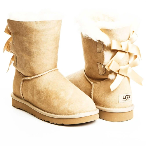 Угги женские ботинки UGG Bailey Bow Sand фото-2