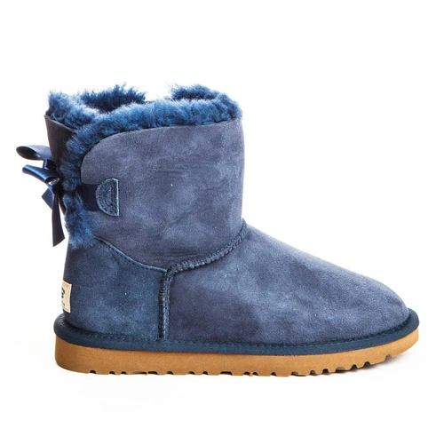 Угги женские ботинки UGG Mini Bailey Bow Navi