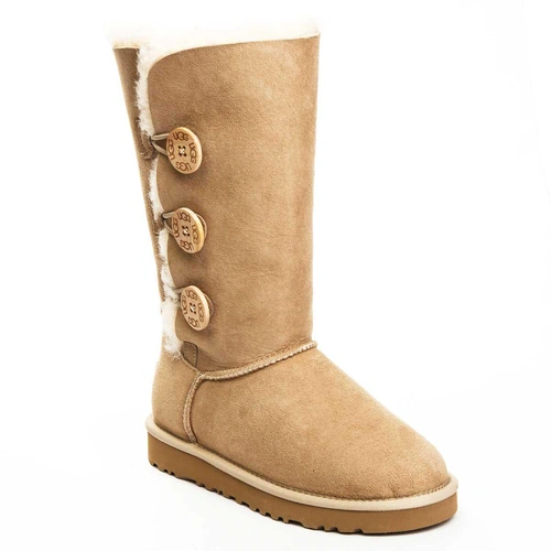 Угги женские сапоги UGG Triplet Bailey Button Sand фото-2