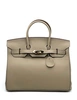 Женская сумка Hermes Birkin 35×26 см A109385 светло-бежевая фото-1