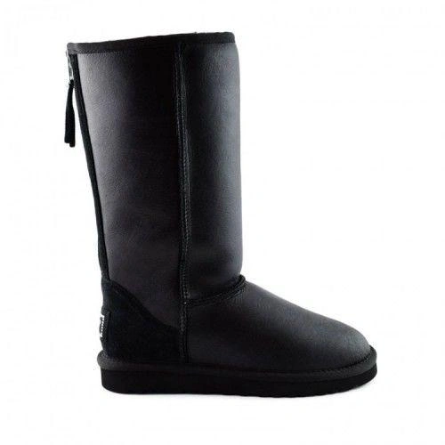 Угги женские UGG Tall Zip Metallic Black