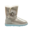 Угги женские ботинки UGG Bailey Button I Do Metallic White фото-1