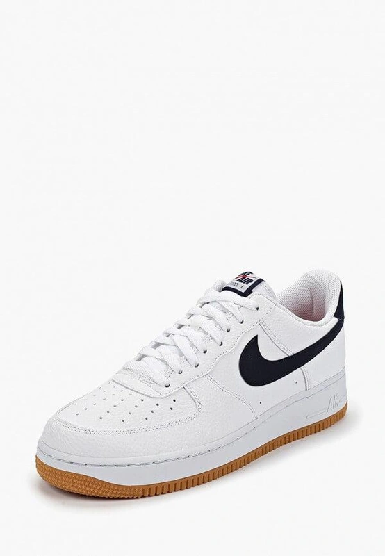 Кроссовки Nike Air Force 1 ’07 White/Obsidian-University Red фото-2