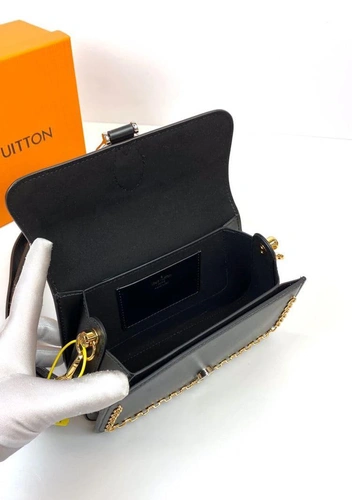 Женская сумка Louis Vuitton  премиум-люкс коричневая Neo Sain Cloud 22/14/6 фото-2