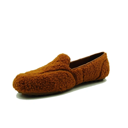 Угги женские мокасины UGG Hailey Fluff Loafers Chocolate фото-3