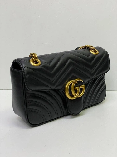 Женская сумка Gucci GG Marmont Black премиум-люкс 26/15/7