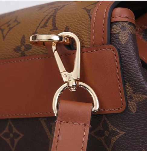 Рюкзак женский  Louis Vuitton из канвы коричневый 22/22 см фото-4