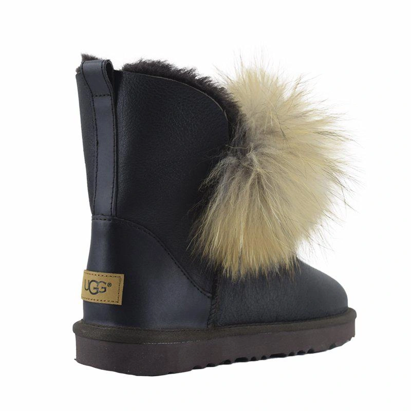 Угги женские UGG Fox Fur II Gen Metallic Chocolate фото-7