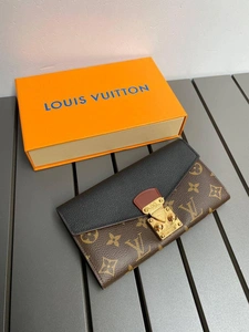 Кошелек Louis Vuitton коричневый премиум-люкс 19/10 A62284 фото-