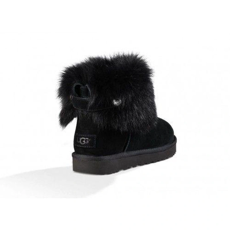 Угги женские с мехом UGG Valentina Black A33986 фото-2