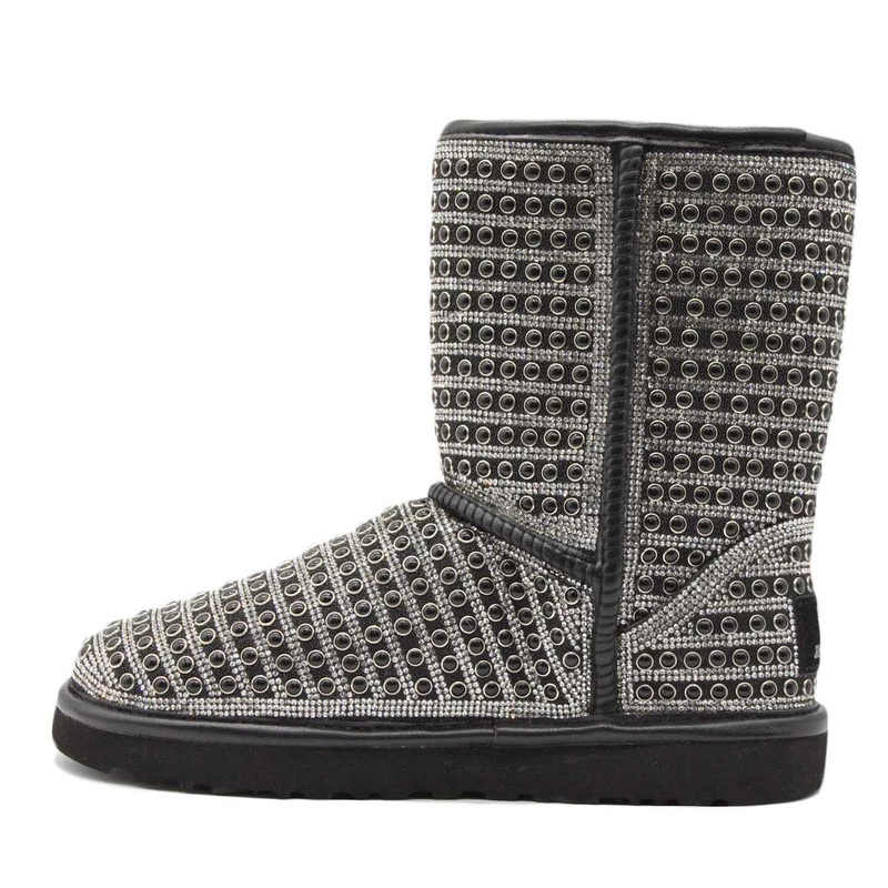 Угги женские ботинки UGG Swarovski Pearl Black фото-3