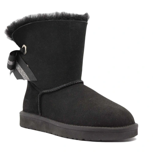 Угги женские ботинки UGG II Bailey Bow Customizable Black