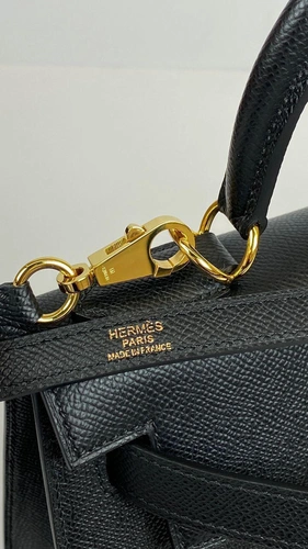 Женская кожаная сумка Hermes премиум-люкс черная A59032 фото-13