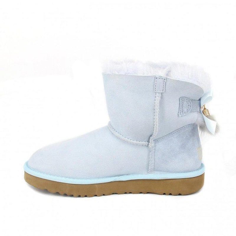 Угги женские мини UGG Bailey Bow Tassel Iceberg фото-4