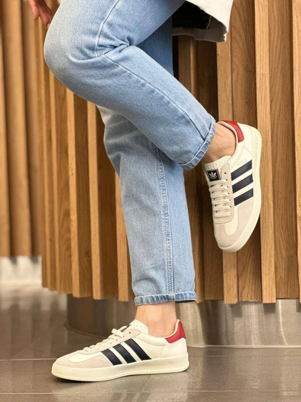 Кеды Adidas Gazelle x Gucci A105034 White фото-2