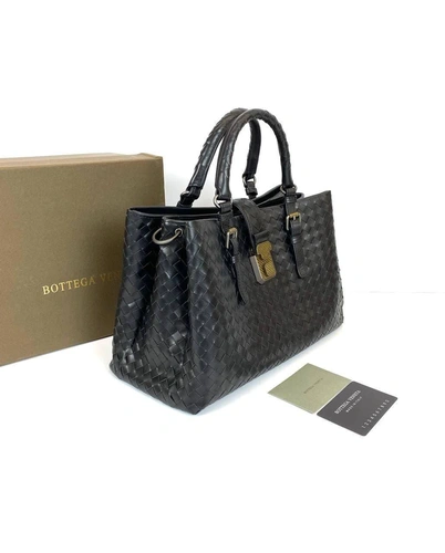 Женская кожаная сумка Bottega Veneta черная 32/20/15 A67099