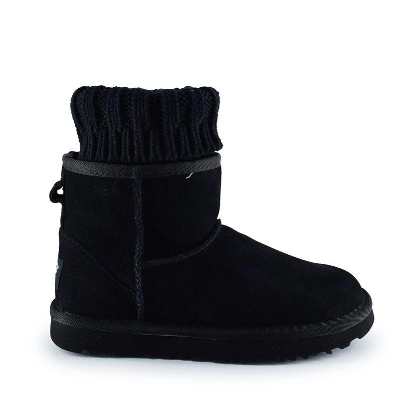 Угги женские UGG Sacai Knit Classic Mini II Black фото-4