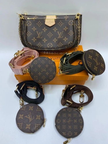 Клатч женский Louis Vuitton из канвы Monogram коричневый качество-люкс