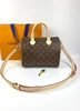 Женская сумка Louis Vuitton Speedy Bandouliere из канвы Monogram коричневая 25/19/15 см фото-1