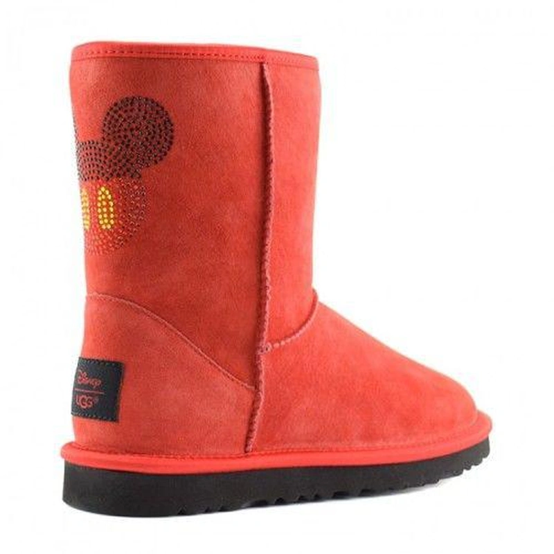 Угги женские UGG Classic Short Disney Mickey Crystal Red фото-4