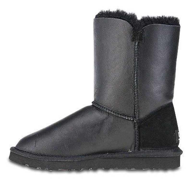 Угги детские UGG Kids Bailey Button Metallic Black фото-3