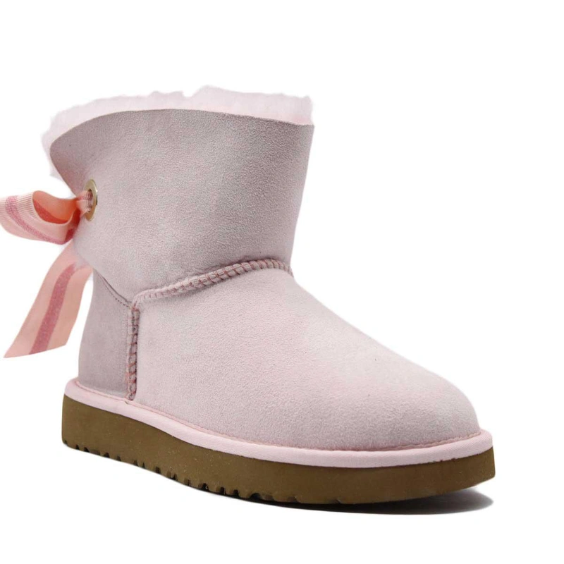 Угги женские ботинки UGG II Mini Bailey Bow Customizable Pink