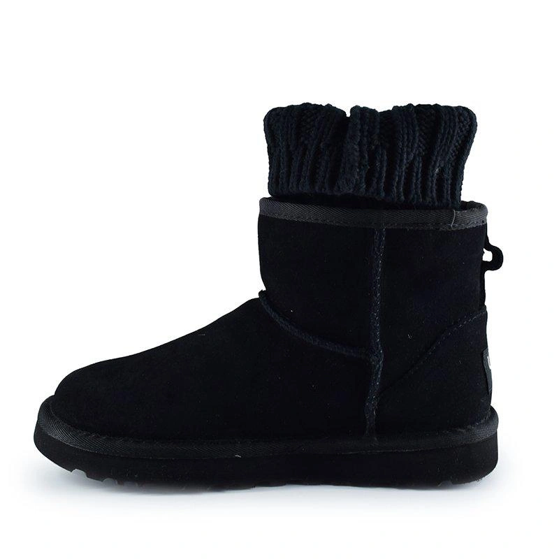 Угги женские UGG Sacai Knit Classic Mini II Black фото-8