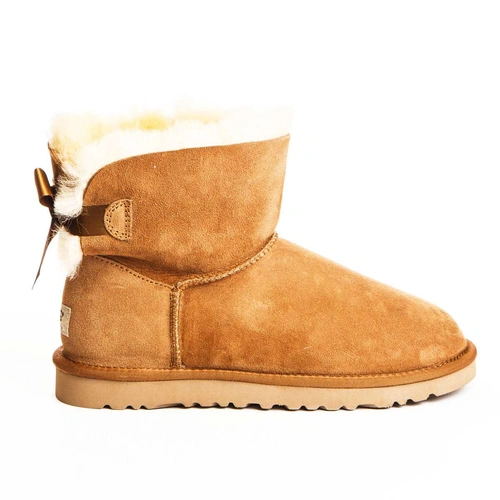 Угги женские ботинки UGG Mini Bailey Bow Chestnut