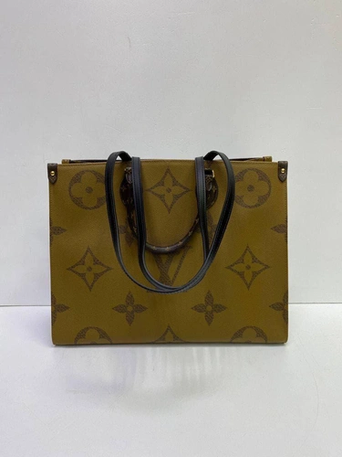 Женская сумка Louis Vuitton Onthego премиум-люкс коричневая 42/33/17 фото-3