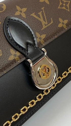 Женская сумка Louis Vuitton  премиум-люкс коричневая Neo Sain Cloud 22/14/6 фото-8