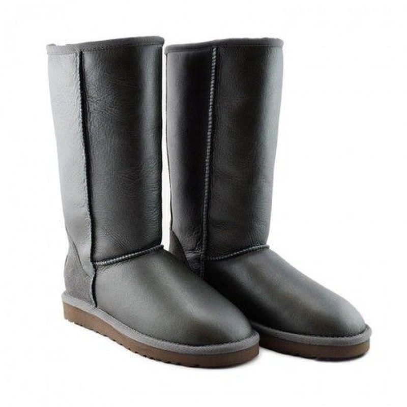 Угги женские UGG Tall Zip Metallic Grey фото-9