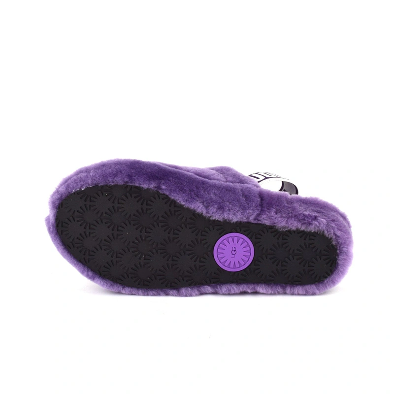 Угги тапочки женские UGG Women Slippers Fluff Yeah Slide Violet Bloom фото-4