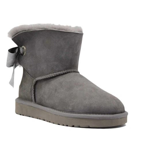 Угги женские ботинки UGG II Mini Bailey Bow Customizable Grey