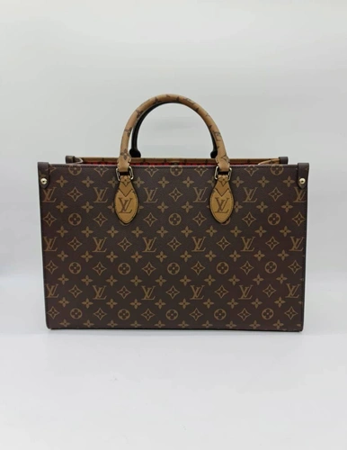 Женская сумка-тоут Louis Vuitton коричневая 43/27/17 коллекция 2021-2022 фото-3