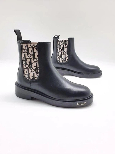 Ботинки женские Dior черно-белые A52886