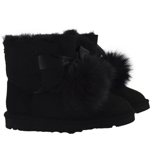 Угги женские UGG Classic Mini Gita Black фото-6