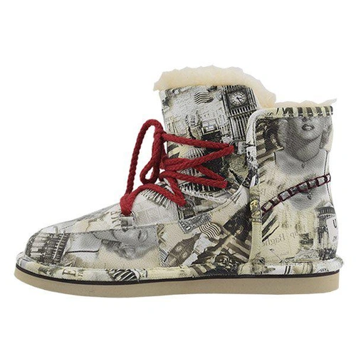 Угги женские UGG Mini Lodge Leather Travel Grey фото-6