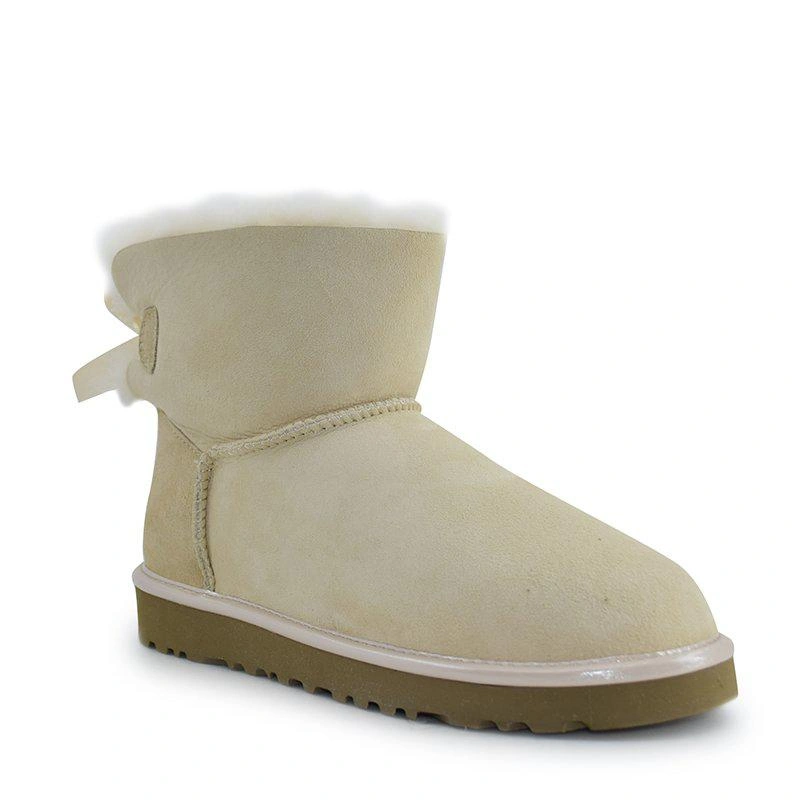 Угги женские мини UGG Mini Bailey Bow II Metallic Amberlight фото-2