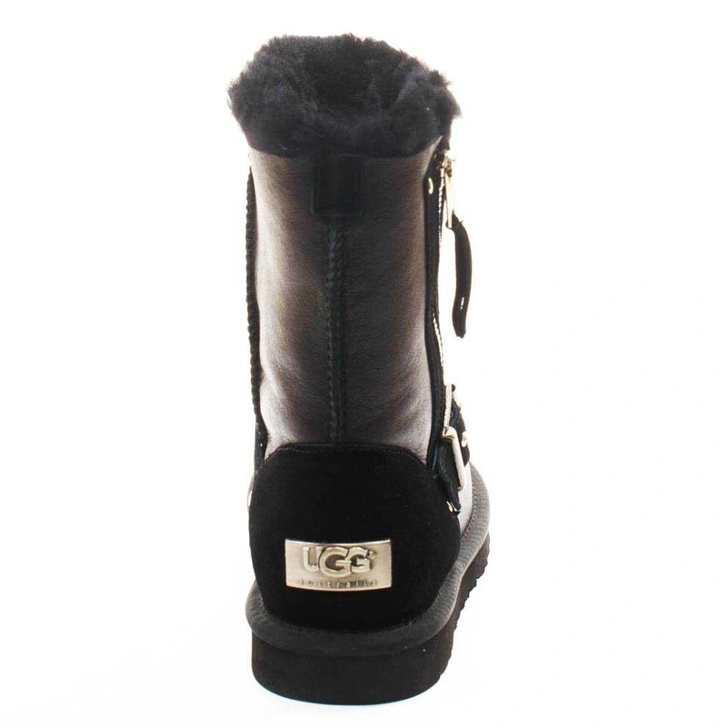 Угги женские ботинки UGG Blaise Metallic Black фото-3