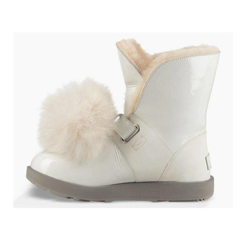 Угги женские ботинки UGG Isley Patent White фото-5