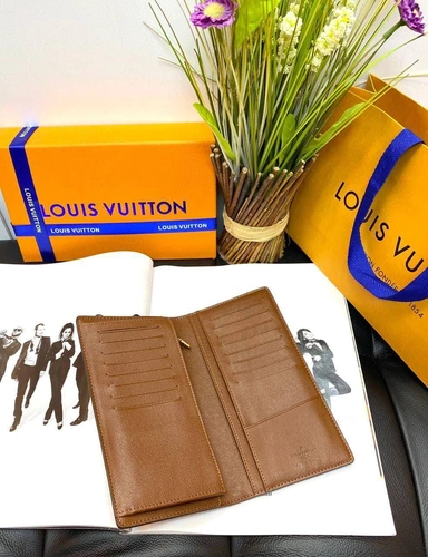 Бумажник Louis Vuitton коричневый премиум-люкс 19/10/2 A61765 фото-2