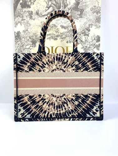 Женская сумка Dior Book Tote тканевая с рисунком 41/35/15 см качество премиум-люкс A86012 фото-5