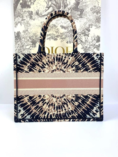 Женская сумка Dior Book Tote тканевая с рисунком 36/27/14 см качество премиум-люкс фото-5