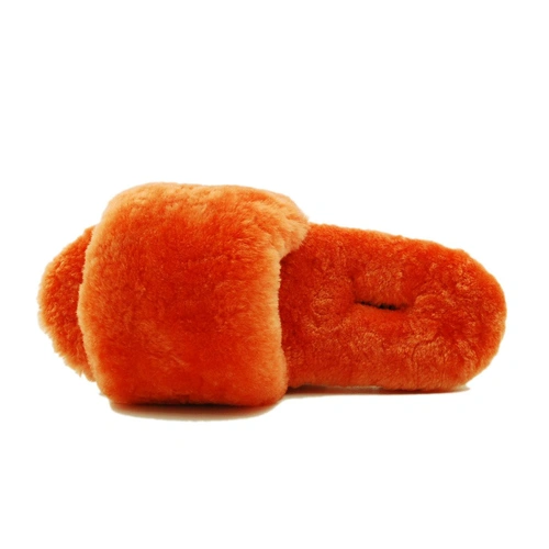 Угги тапочки женские UGG Fluff Slide Slippers Orange фото-4