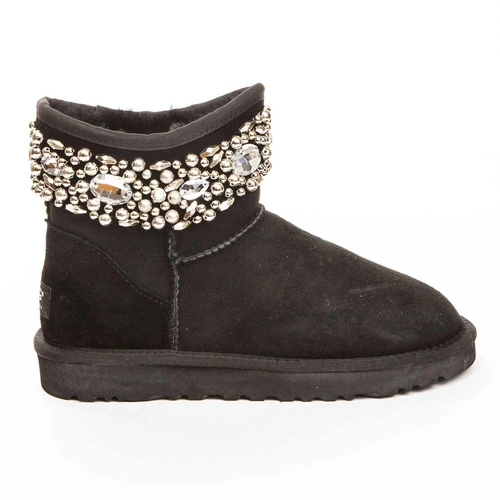 Угги женские ботинки UGG Jimmy Choo Crystals Black