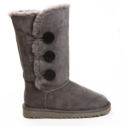 Угги женские сапоги UGG Triplet Bailey Button Grey