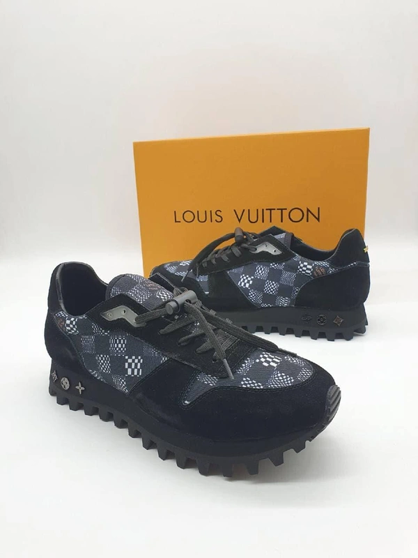 Мужские кроссовки Louis Vuitton черно-серые коллекция 2021-2022 A68272 фото-3