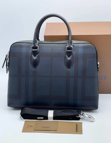 Портфель Burberry A103982 из канвы премиум 30:25:7 см серый